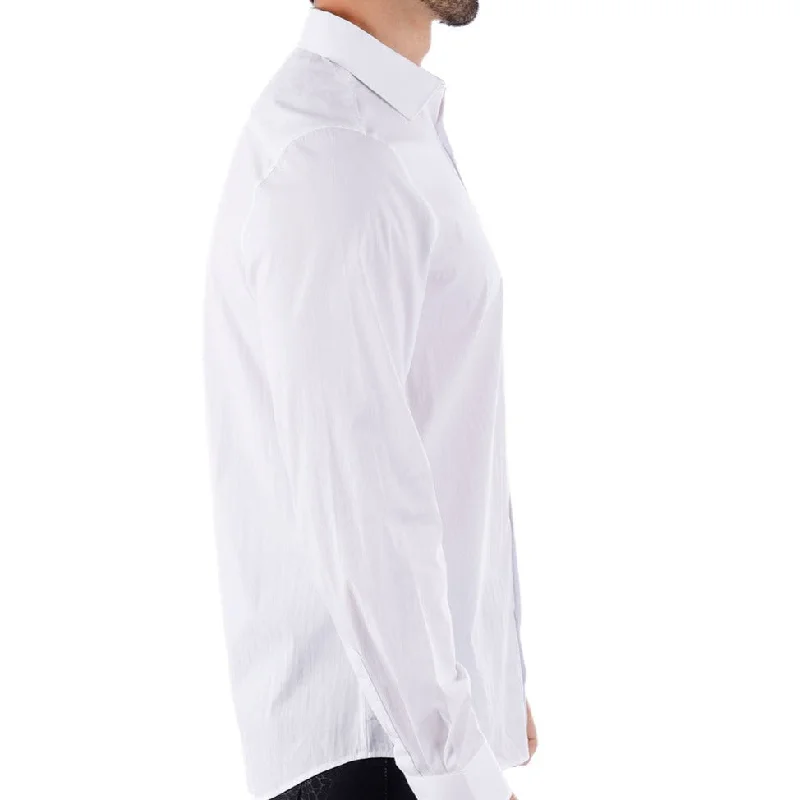 Barabas Clean White Button Up Shirt