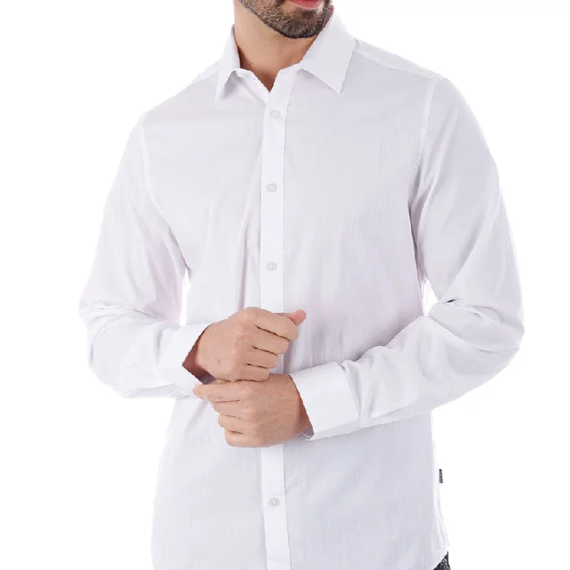 Barabas Clean White Button Up Shirt