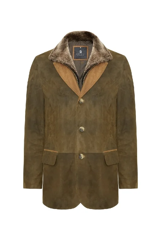 Giovanni Winter Jacket with Shearling Collar