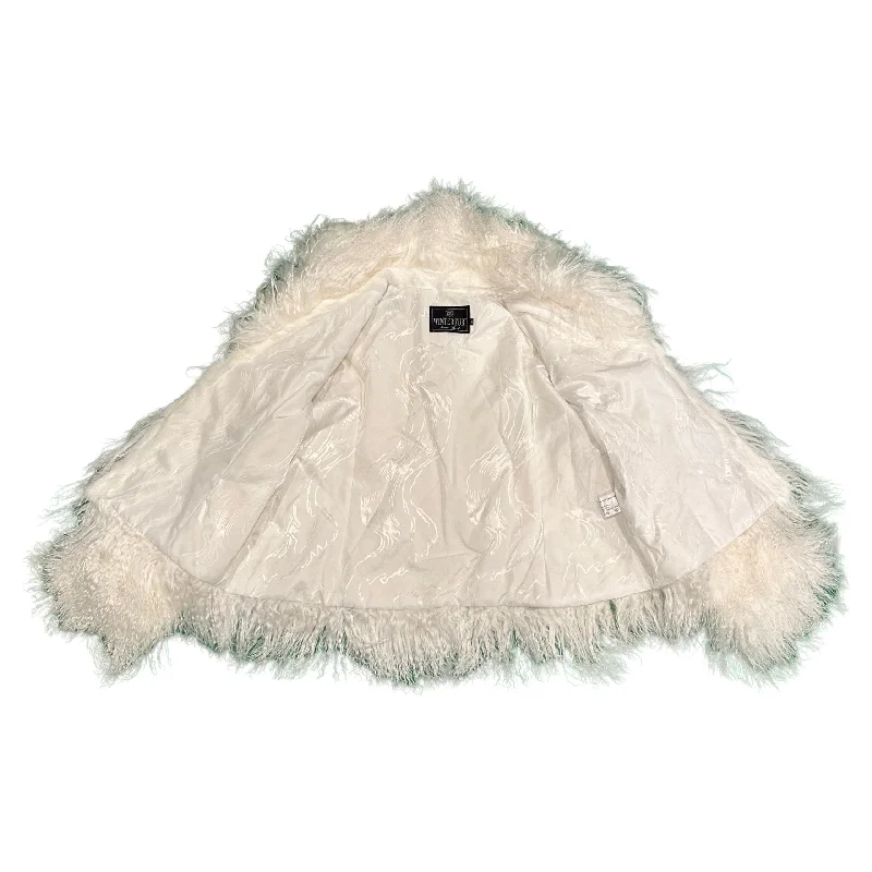 Kashani Women's White Rabbit / Mongolian Lamb Fur Jacket