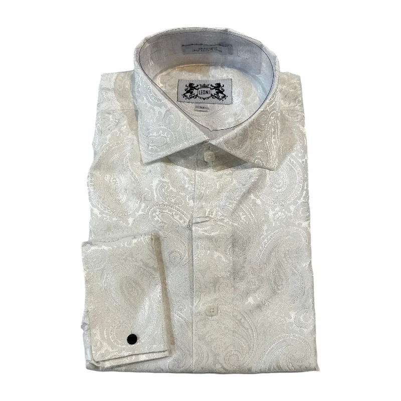 Leoni White Paisley Button Up Shirt