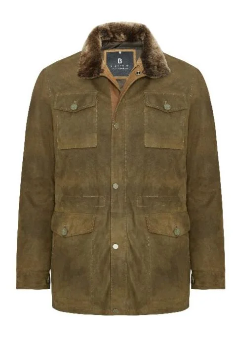 Matteo Suede Padded Coat