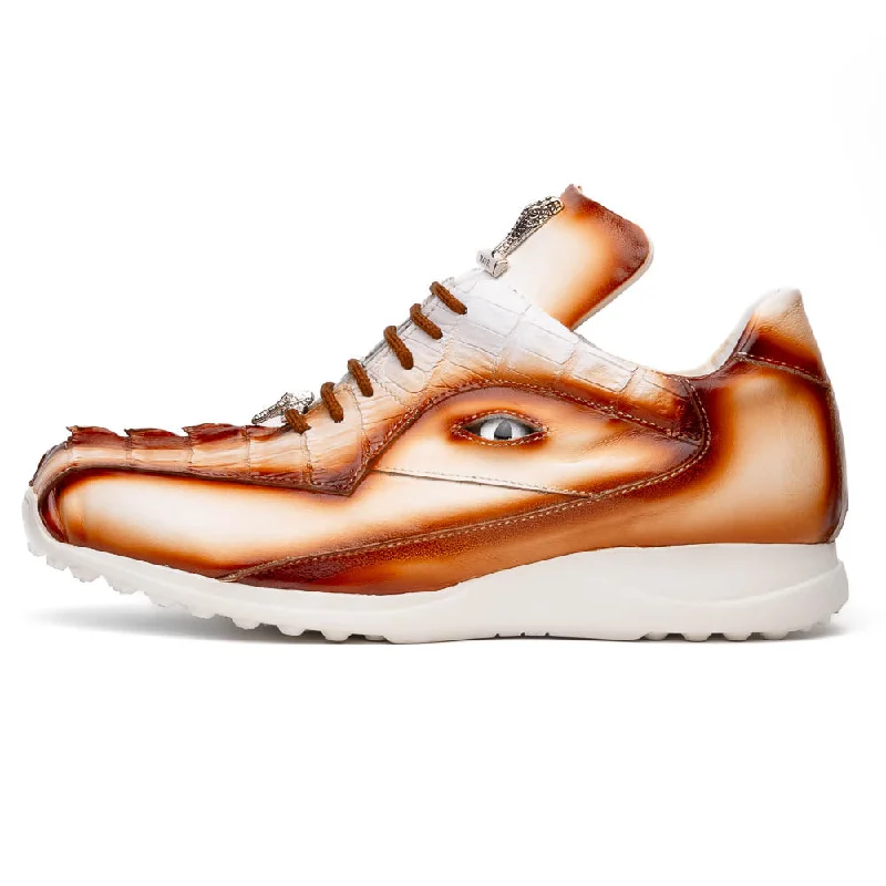 Mauri 8596/4 White / Dirty Cognac Hazard Hornback & Nappa Sneaker