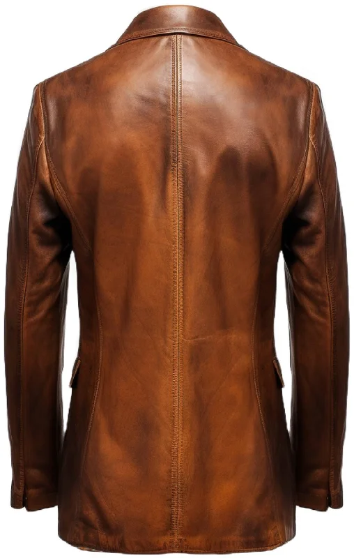 Men Stylish Leather Winter Coat