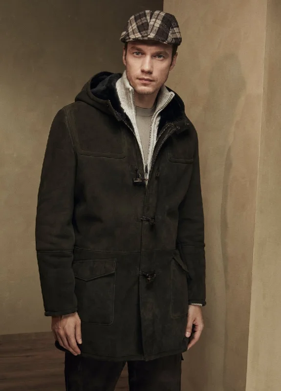 Noah Shearling Sheepskin Coat with Hood