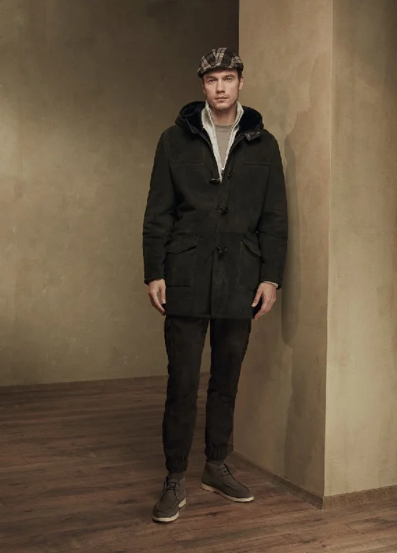 Noah Shearling Sheepskin Coat with Hood