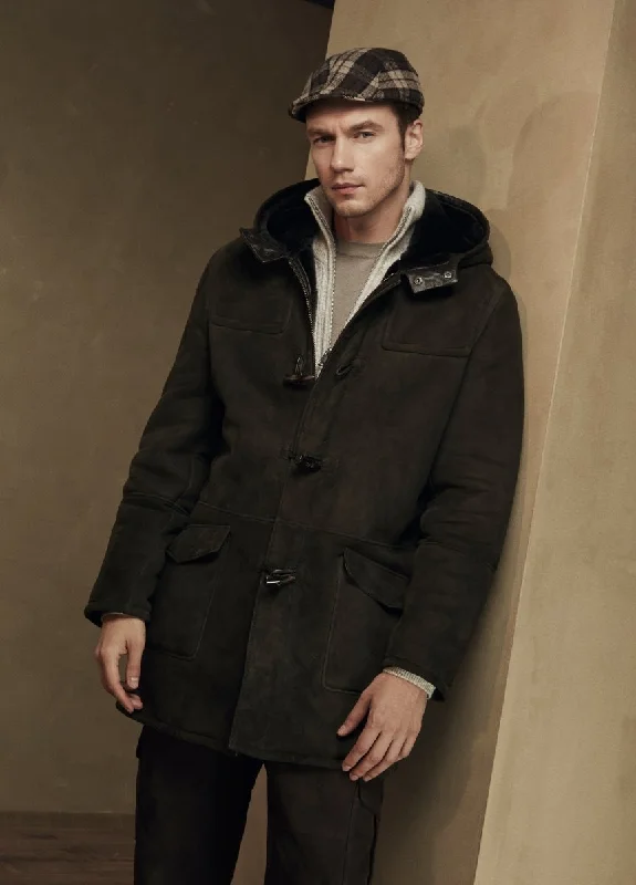 Noah Shearling Sheepskin Coat with Hood