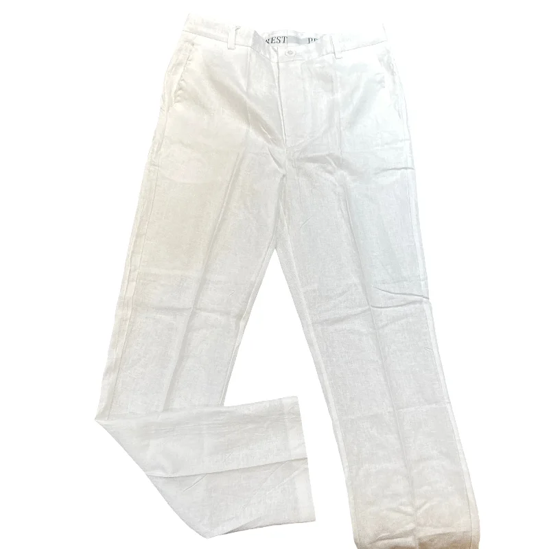 Prestige White Luxury Linen Pants