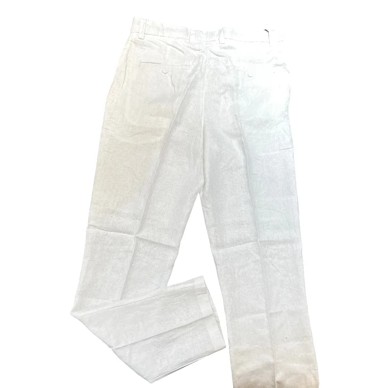 Prestige White Luxury Linen Pants