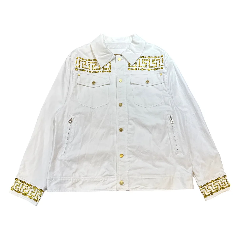 Prestige White Yellow Greek Key Crystal Jacket