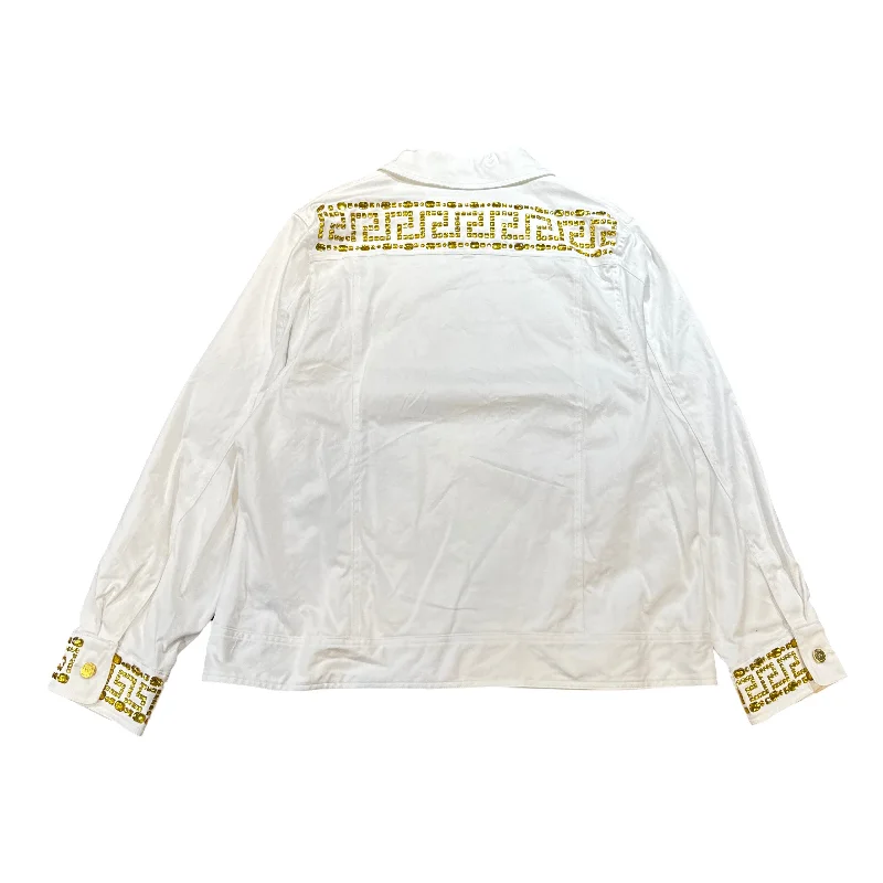 Prestige White Yellow Greek Key Crystal Jacket