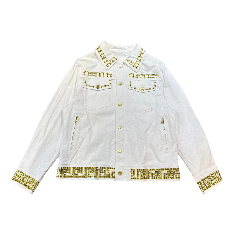 Prestige White Yellow Studded Crystal Jacket