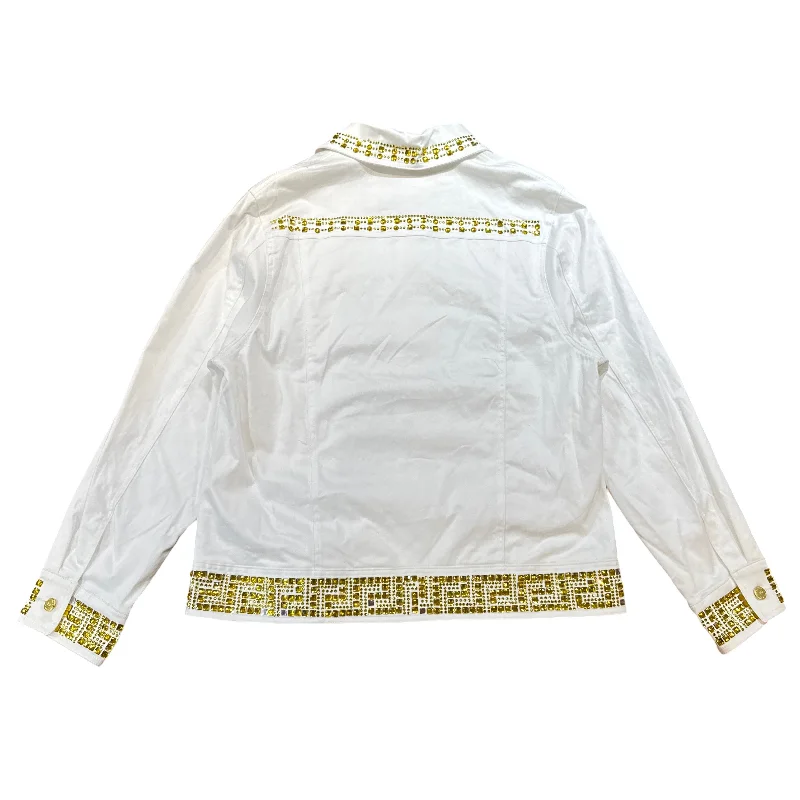 Prestige White Yellow Studded Crystal Jacket