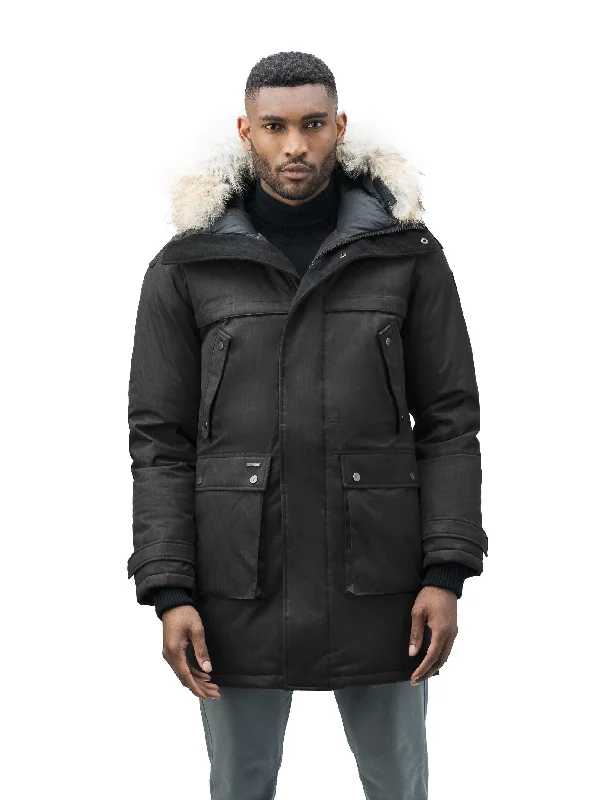 Yatesy Men's Long Parka