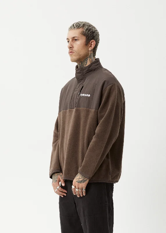 AFENDS Mens Gothic - Fleece Pullover - Coffee