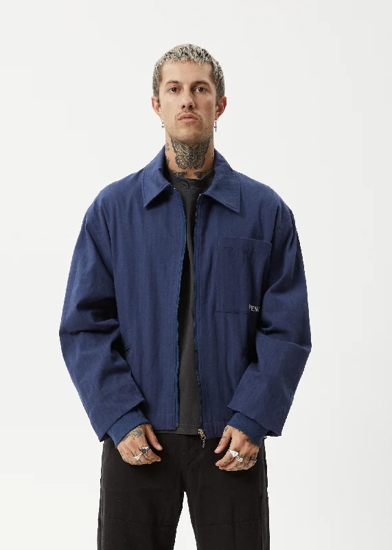 AFENDS Mens Oracle - Carpenter Jacket - Navy