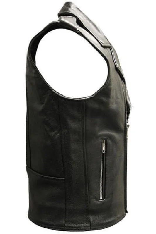 Brando Sleeveless Biker Vest - Skintan Leather