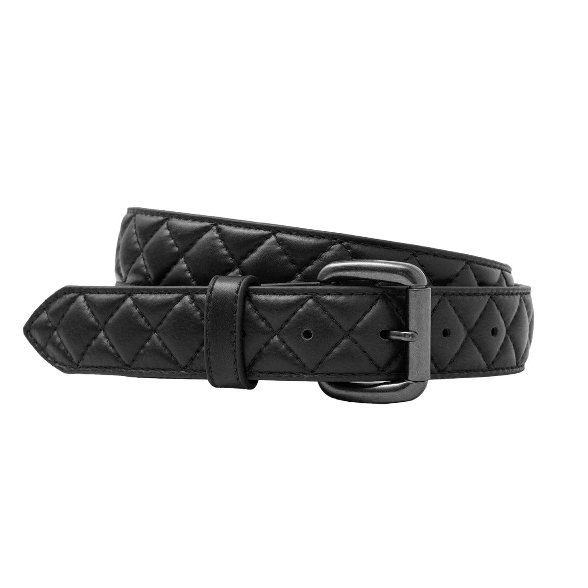 Double Diamond Leather Belt