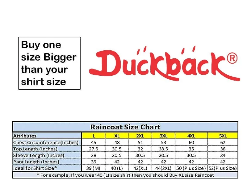 Duckback Waterproof Hooded Rain Suit Men with Jacket and Pant in a Storage Bag