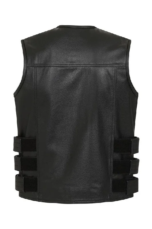 Enforcer Leather Tactical Style Biker Vest