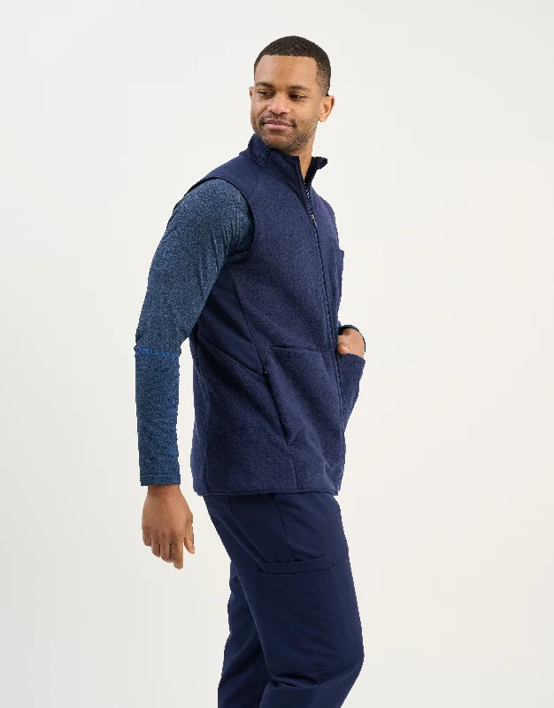 Essential Fleece Vest - True Navy