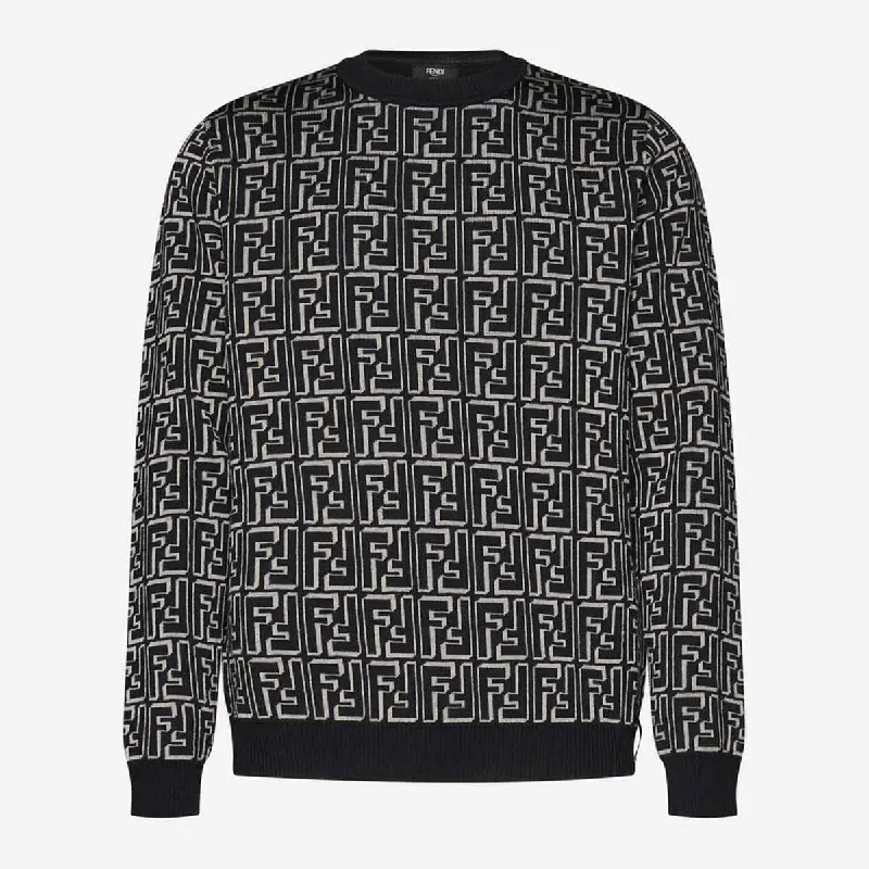 FZX009/ALJZF0UZ0 BLACK FENDI MEN SWEATER