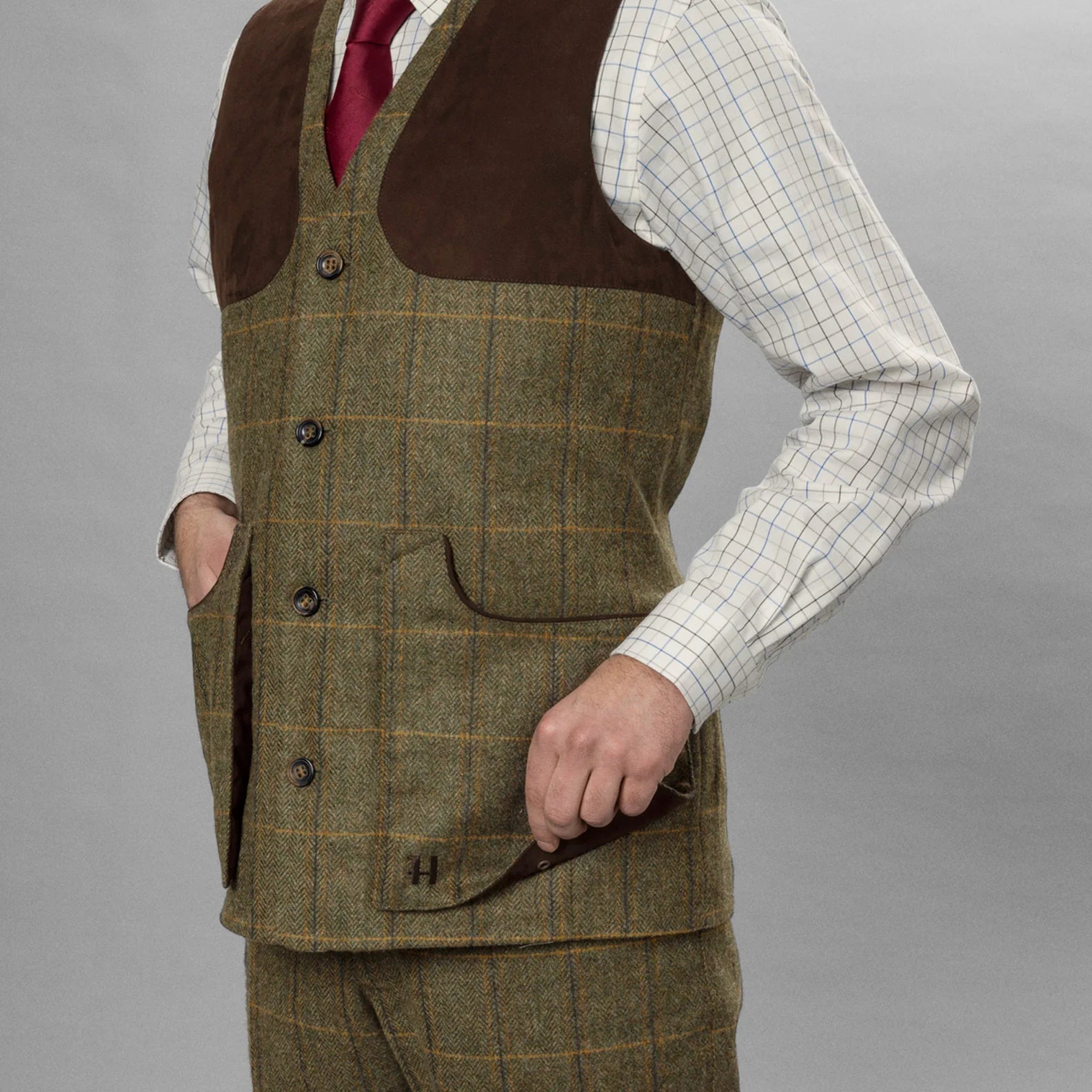 Harkila Kenmore Shooting Waistcoat - Forest Green