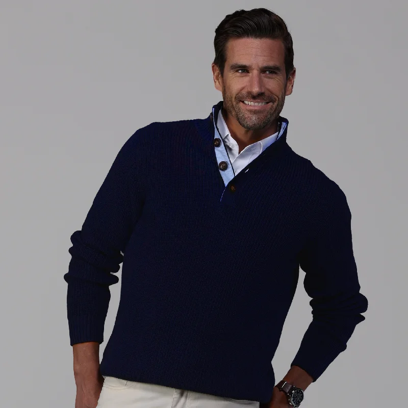 Kennebunkport Navy Cotton Sweater