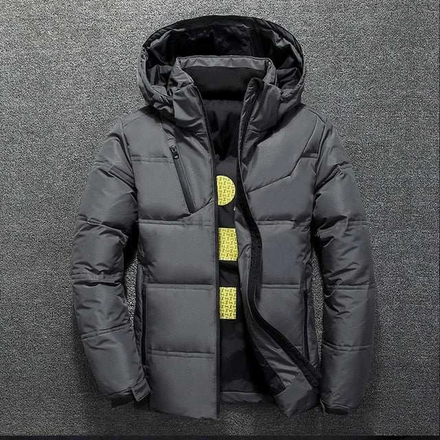 Men's Autumn Winter Jackets Stand Collar Puffer Thick Hat Coats