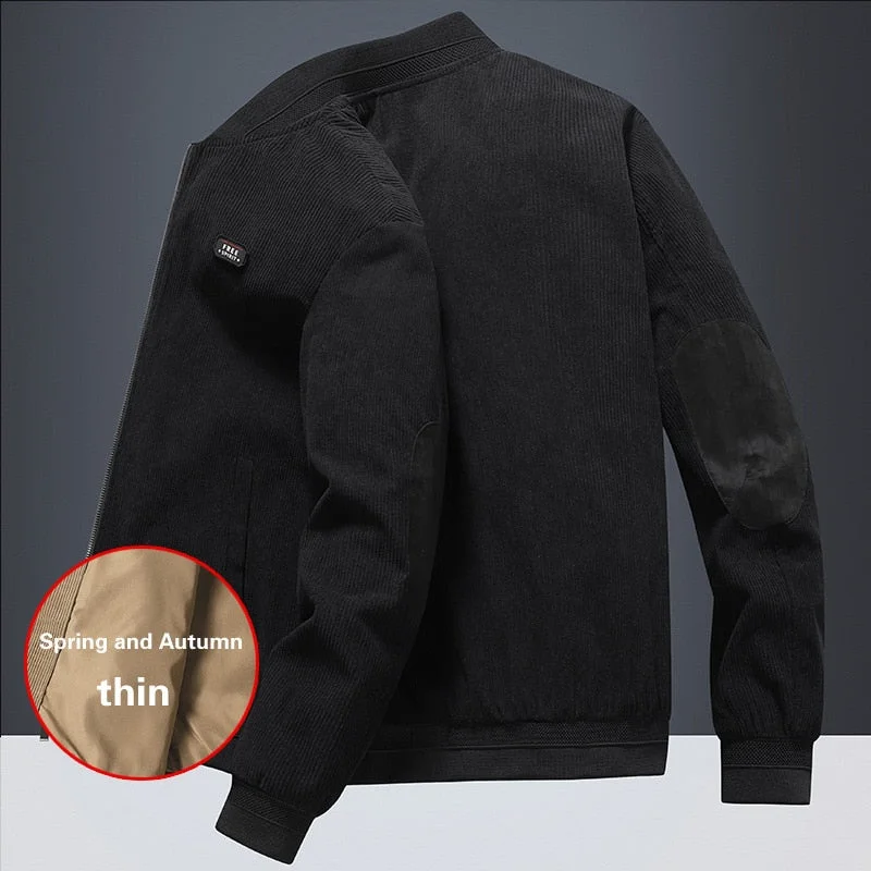 Men's Autumn Winter Stand Collar Slim Jacket Men Fashion Coat