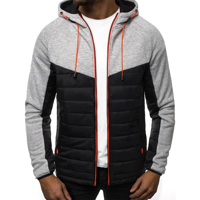 Men's Hoody Jacket Cotton Blend Waterproof Casual Warm Overcoat