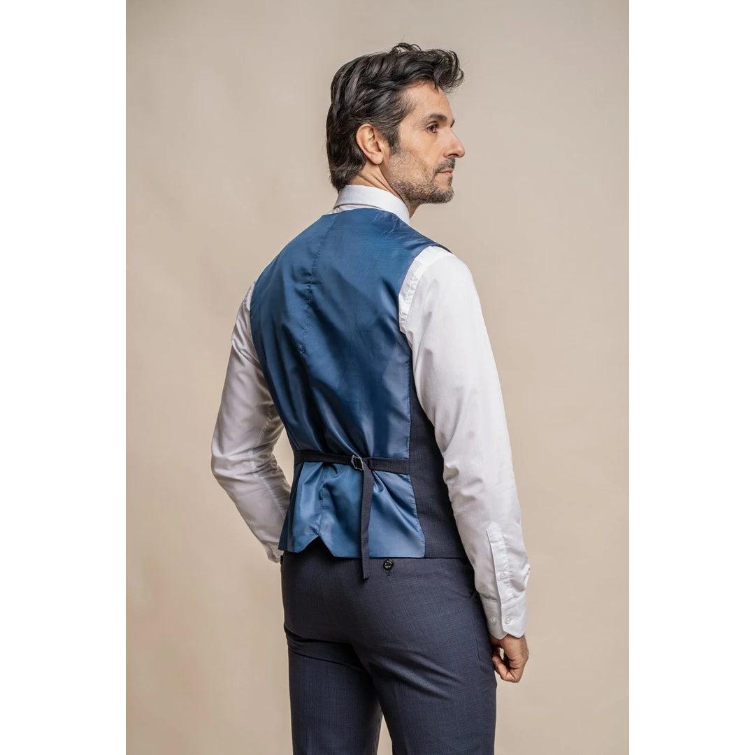 Seeba - Men's Classic Navy Blue Waistcoat