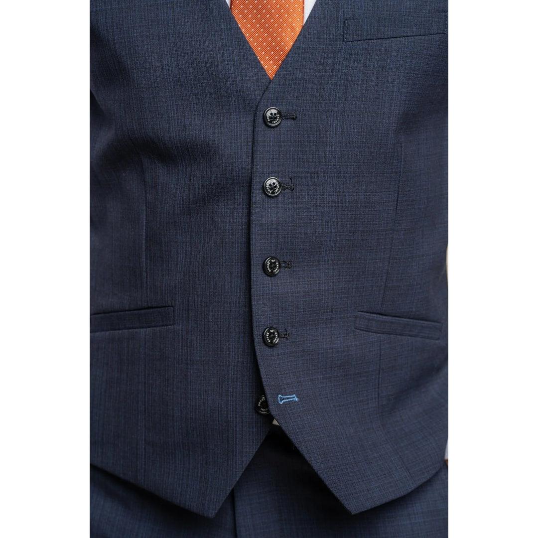 Seeba - Men's Classic Navy Blue Waistcoat