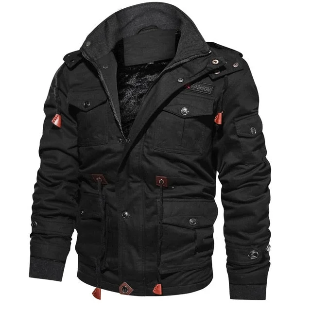 Men's Winter Fleece Jacket Coats Thick Warm Casual Parkas Military Jackets