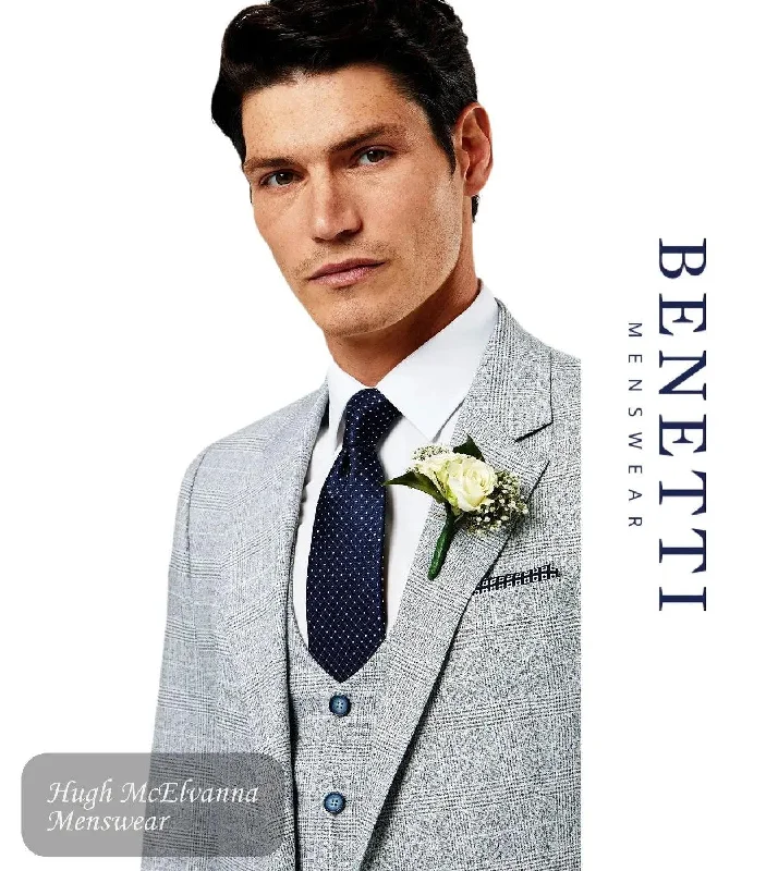 Benetti Suit Jacket 'PHILIP' Silver Check