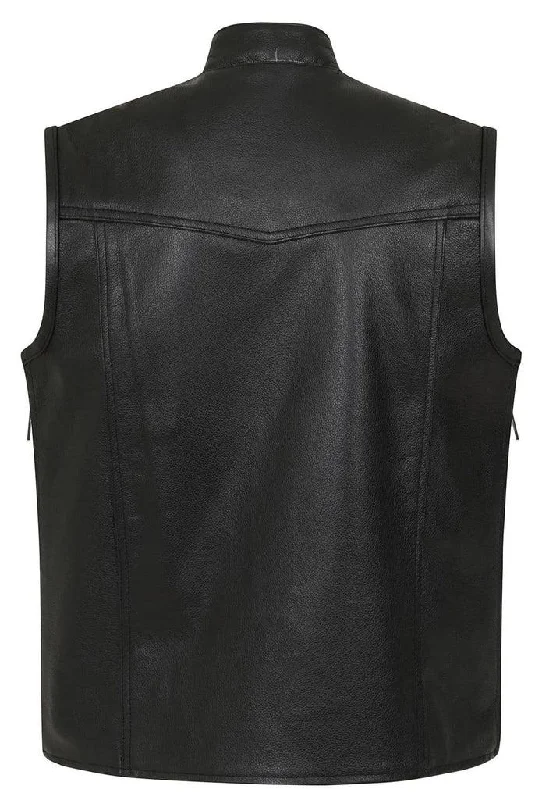 Reyes Leather Expandable Biker Vest