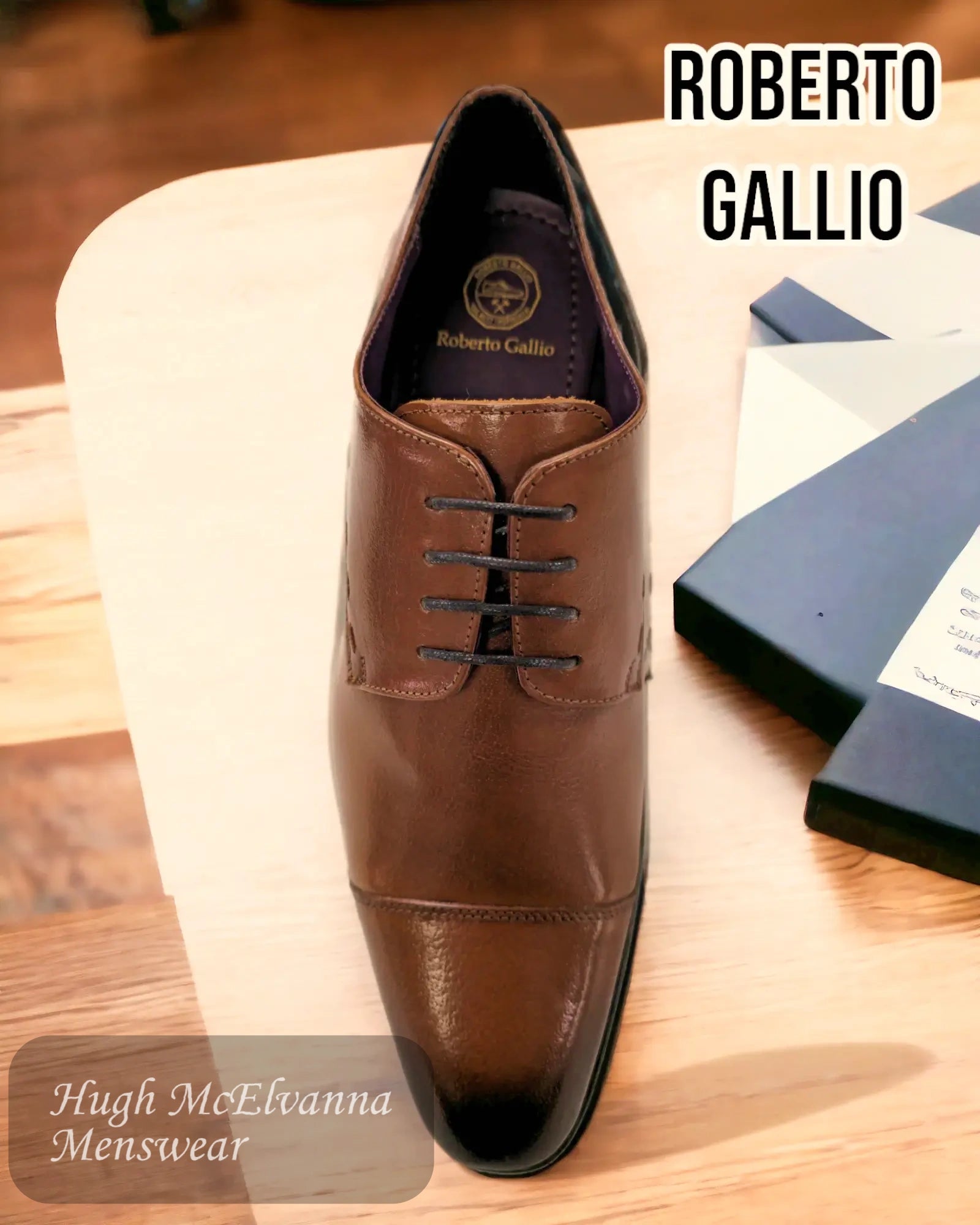 Roberto Gallio TAN Laced Shoes - TIMOTHY