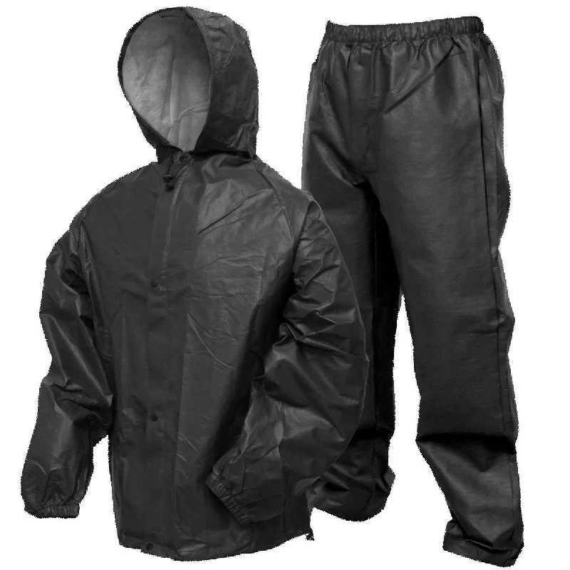 Romano nx 100% Waterproof Heavy Duty Double Layer Hooded Rain Coat Men with Jacket and Pant in a Storage Bag