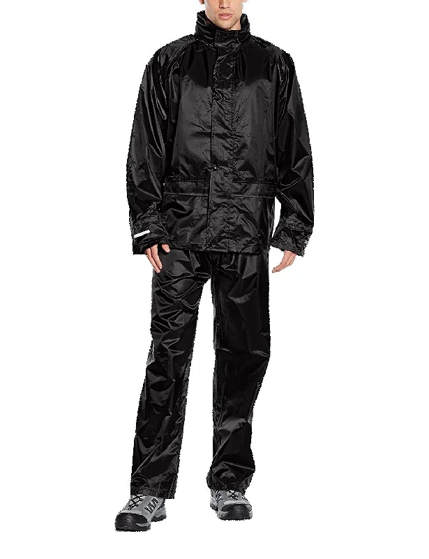 Romano nx 100% Waterproof Heavy Duty Double Layer Hooded Rain Coat Men with Jacket and Pant in a Storage Bag