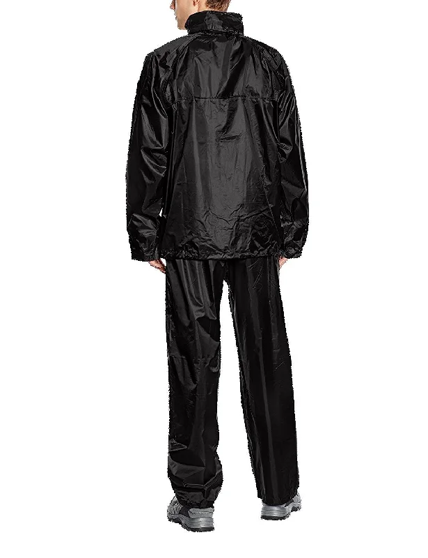 Romano nx 100% Waterproof Heavy Duty Double Layer Hooded Rain Coat Men with Jacket and Pant in a Storage Bag