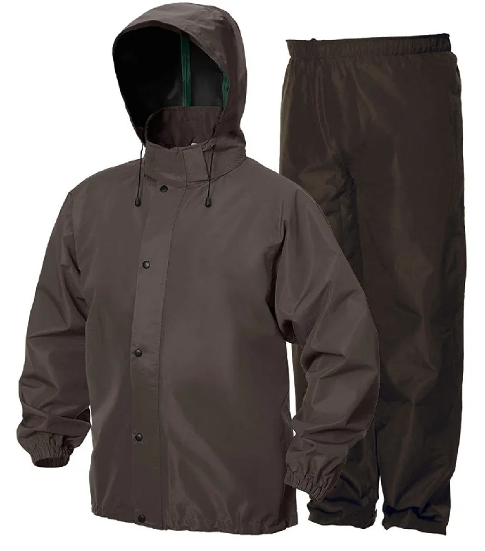 Romano nx 100% Waterproof Heavy Duty Double Layer Hooded Rain Coat Men with Jacket and Pant in a Storage Bag