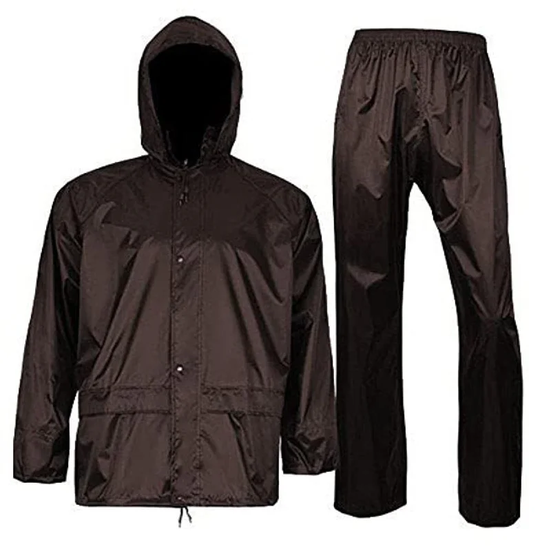 Romano nx 100% Waterproof Heavy Duty Double Layer Hooded Rain Suit Men in a Storage Bag