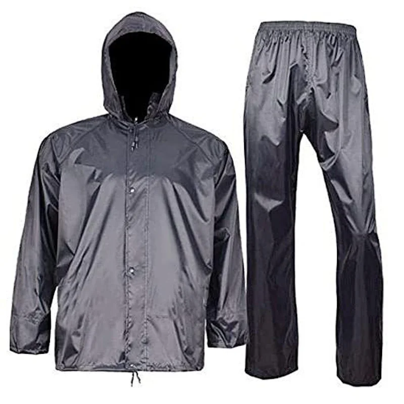 Romano nx 100% Waterproof Heavy Duty Double Layer Hooded Rain Suit Men in a Storage Bag