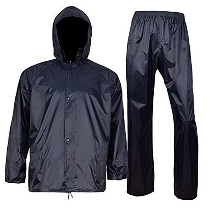 Romano nx 100% Waterproof Heavy Duty Double Layer Hooded Rain Suit Men in a Storage Bag