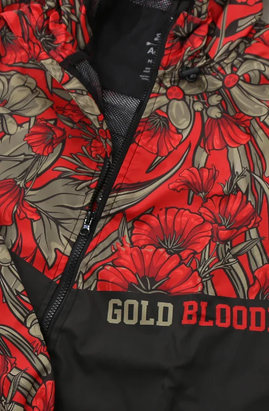 SAVS X Adapt :: Gold Blooded Floral (Men's Black/Red Full-Zip Jacket)