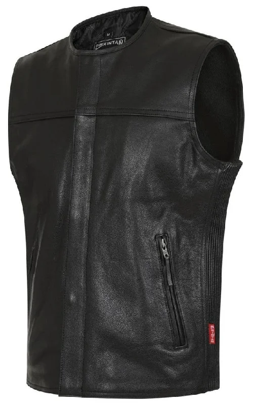 Silverman Leather Elasticated Biker Vest