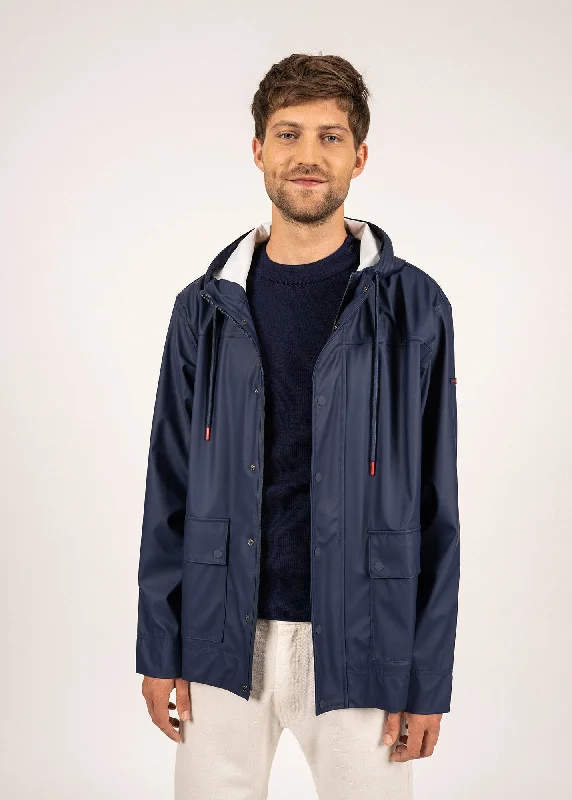 St Diego hooded raincoat - unlined (MARINE)