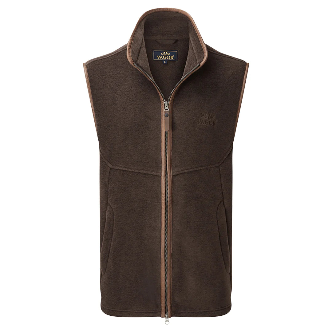 Vagor Polar Fleece Waistcoat - Camel Brown Melange