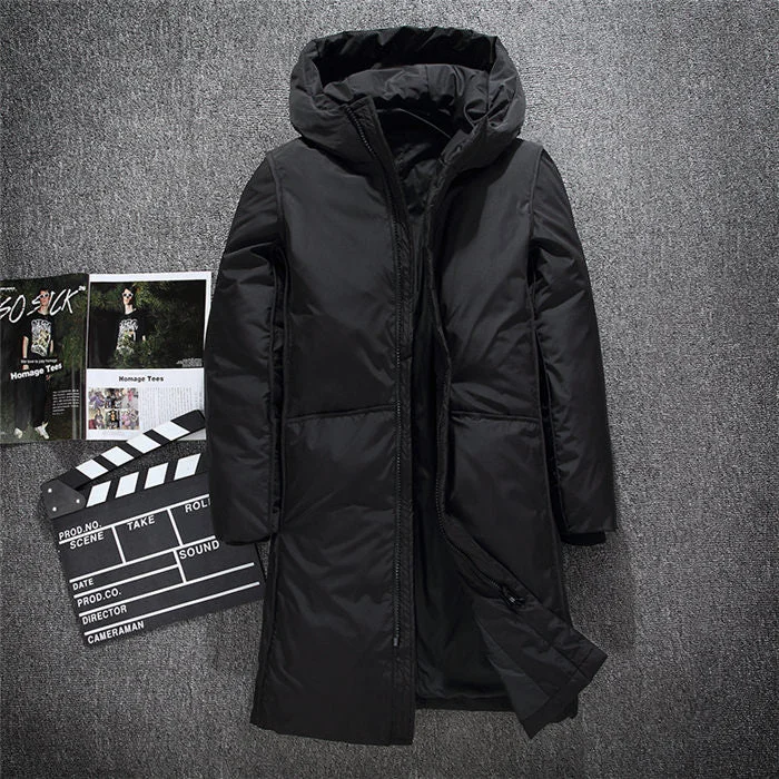 Warm Thick Men's Winter Jacket Brand Top-Quality X-Long Jacket