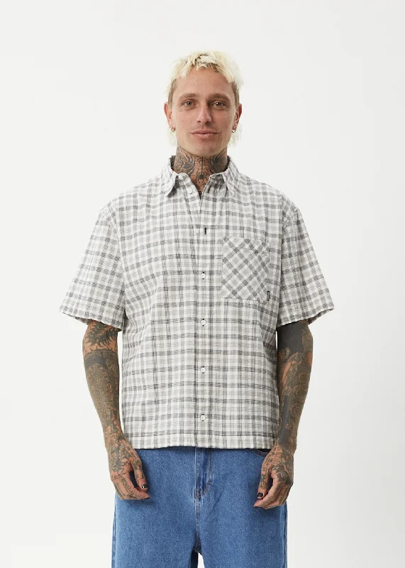 AFENDS Mens Leo - Short Sleeve Shirt - Black / White